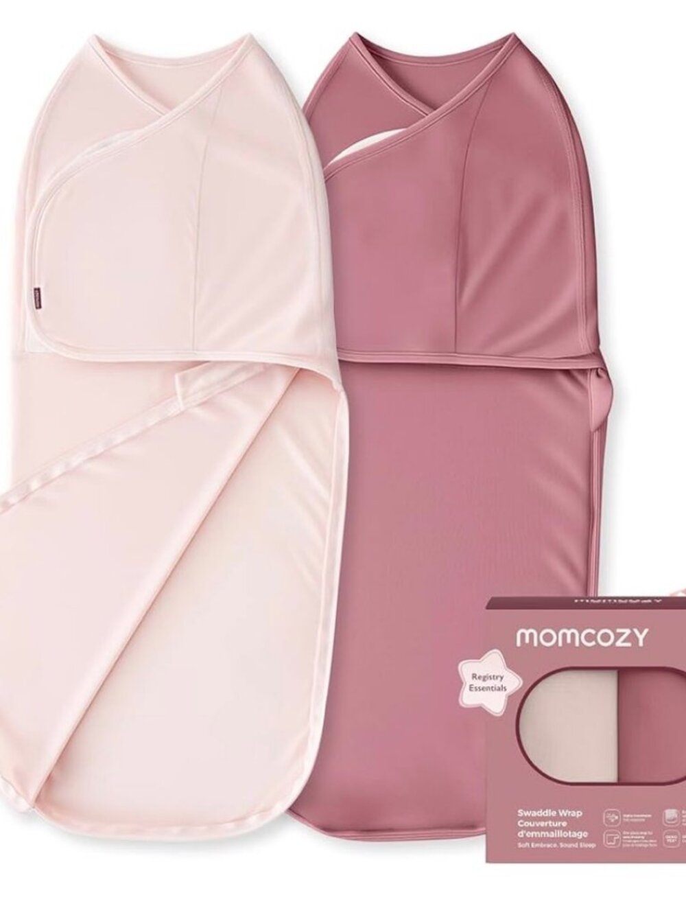 Momcozy Swaddle Wrap Bamboo Cotton Blend Pink